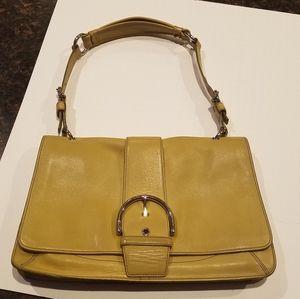 Coach mustard yellow purse